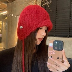 女性用耳保護帽子 2025 秋冬新スタイル多用途西洋スタイルニット雷峰帽子暖かいファッションウール帽子防寒帽子トレンド