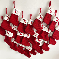 Hong Kong Love Classic Red Letter Christmas Socks Woolen Knitted Christmas Socks Festive Festive Christmas Pendant Decoration