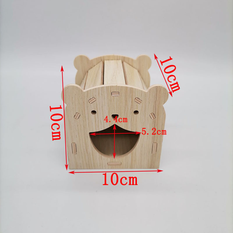 Hámster de madera suministros paisajismo hámster nido mini muebles decoración Villa madera maciza pequeña casa otoño