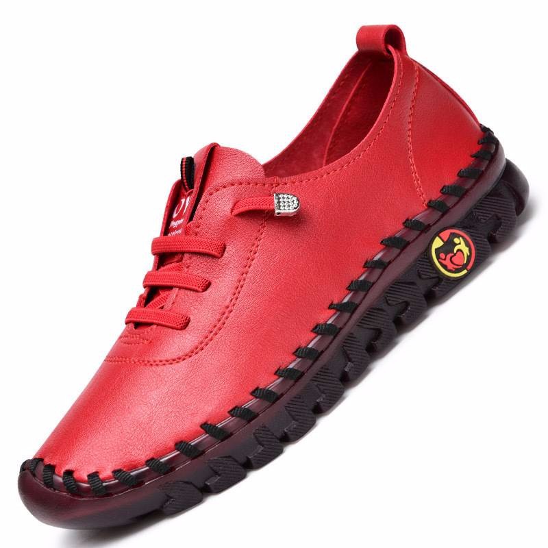 Transfronterizo casual versátil Amazon mano de costura zapatos de mujer tendón suave madre 2024 primavera y otoño zapatos casuales planos image 4