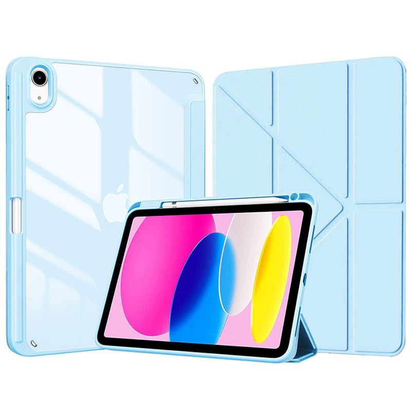 Чехол для iPad (iPad 10‑го/11‑го, Air 4/5/11, mini 6/7) прозрачная акриловая панель, держатель для пера, мягкий бампер