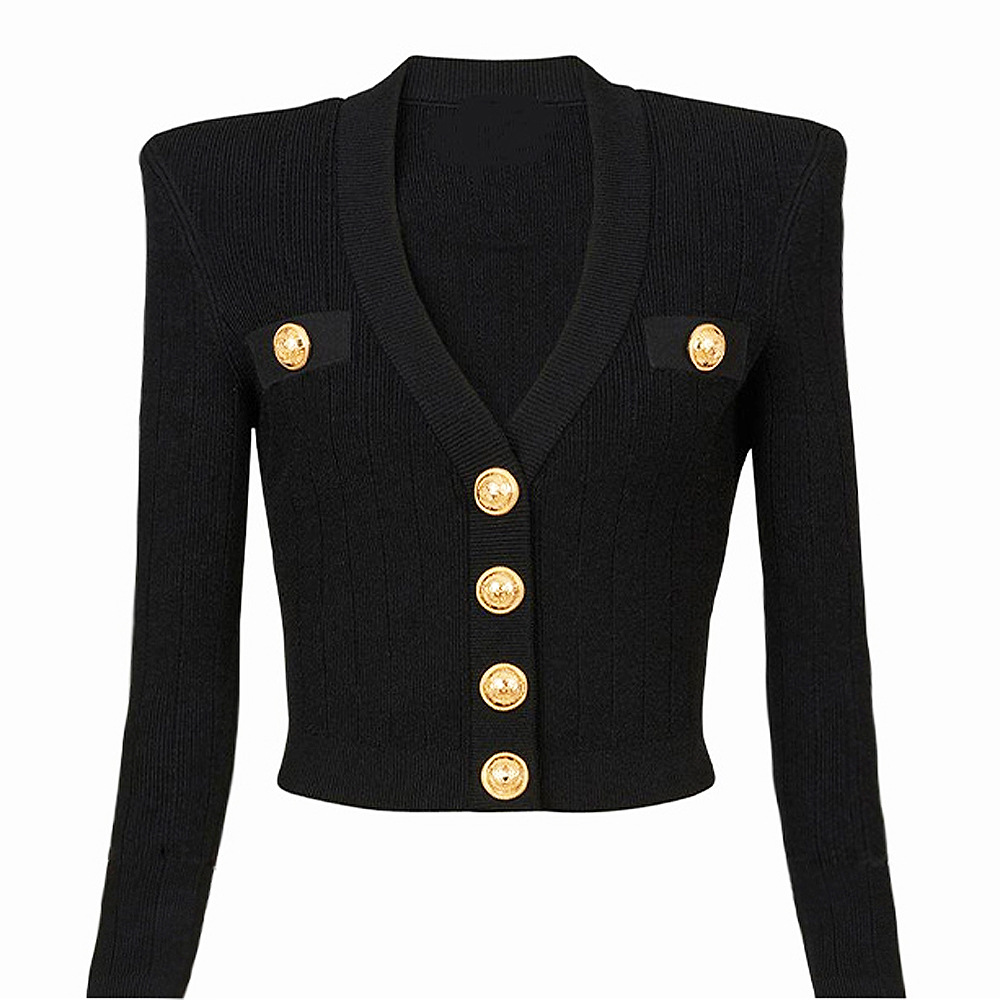 22011 In-Stock Spring and Autumn New Women's Sweater Cardigan, Fashionable Classic High-Quality Top Coat Knitwear