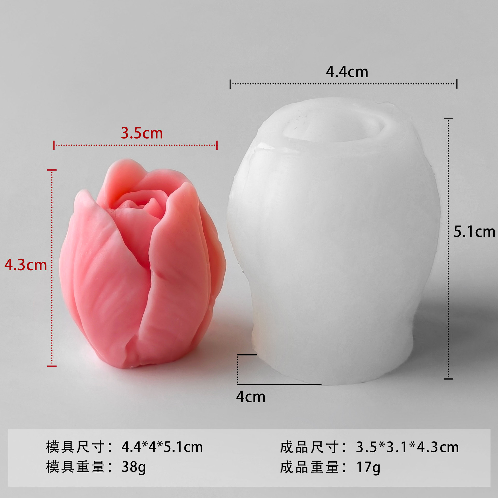 Jiahuimei flor aromaterapia vela molde de silicona DIY pétalo fragancia piedra hecha a mano jabón yeso epoxi herramienta abrasiva