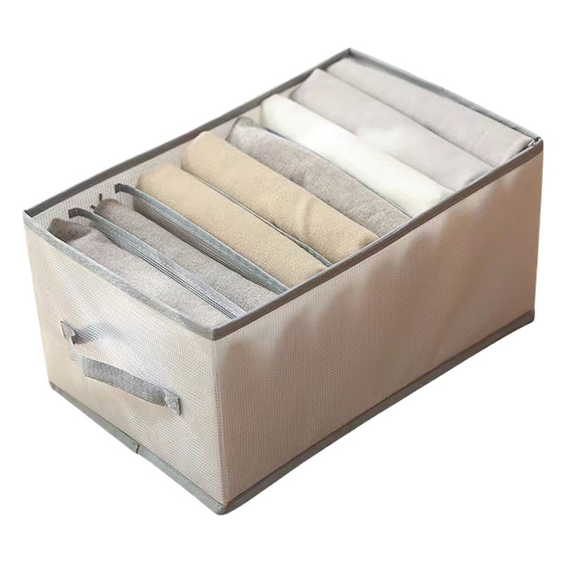 Pantalones vaqueros plegables caja de almacenamiento de ropa pantalones de almacenamiento artefacto ropa del hogar compartimiento caja de organización armario organizador caja