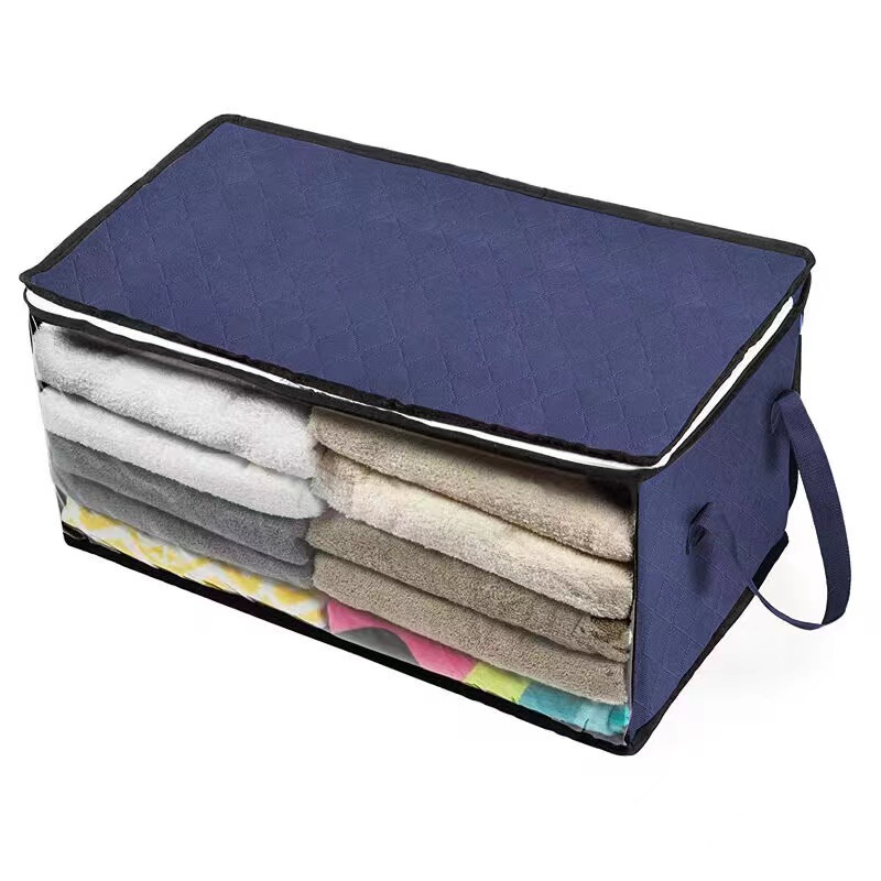 Bolsa de almacenamiento de ropa Extra grande, bolsa organizadora de tela no tejida, bolsa de equipaje, bolsa de almacenamiento de edredones de gran capacidad, bolsa de mudanza de equipaje para el hogar