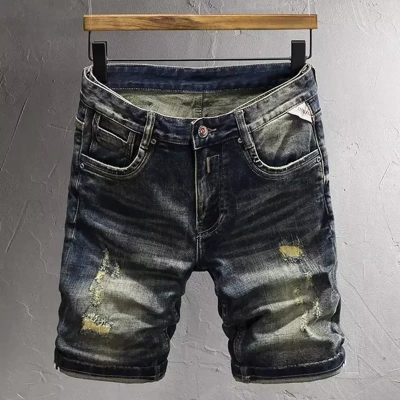 Летние новые ретро джинсовые шорты мужские дикие тренды