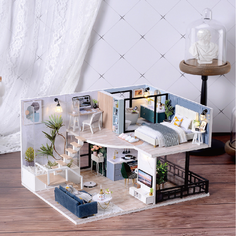 智趣屋diy小屋模型木质手工拼装玩具别墅房子创意生日礼物送女友