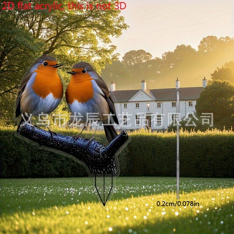 Nuevo jardín transfronterizo, patio al aire libre, decoración de césped, artesanías, aves, animales, jardinería, acrílico