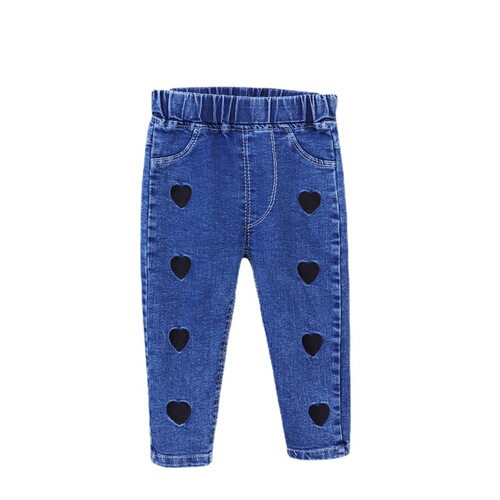 Girls' jeans spring and autumn style baby girl's small leg pants 2024 new children's clothing pants children's spring and autumn trousers trendy