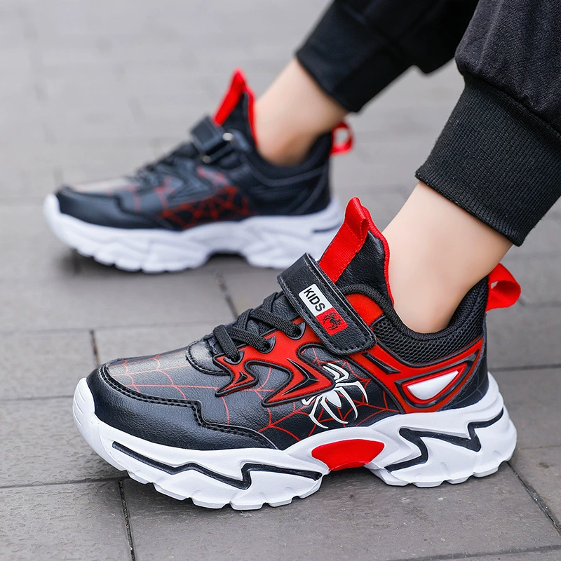 Мальчик трансграничный человек-паук кожаный водонепроницаемый школьница