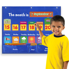 Amazon source Suitable for schools and families Weekly calendar hanging bag with cards Calendar weather hanging bag with cards
