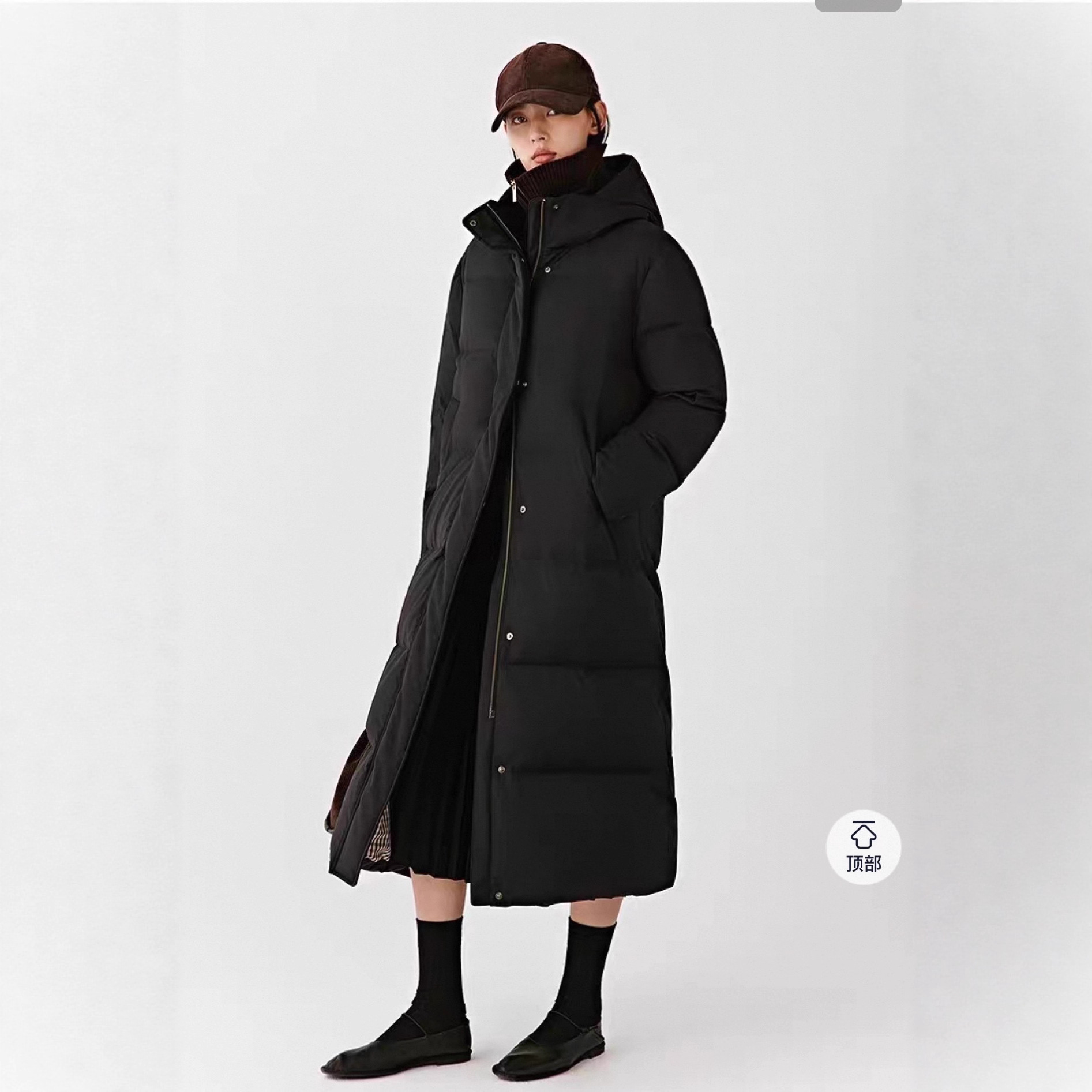 [Hug down Jacket] Ic Xiaohe Women's 2025 Winter New Wool Blended Plain down Jacket