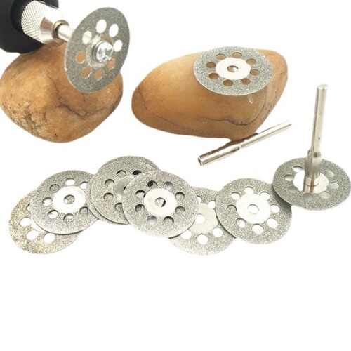 Diamond cutting disc, eight-hole dental grinding disc, emery small grinding disc, electric grinding saw blade, jade slice, ten pieces