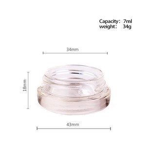 7g Eye Cream Bottle Single-Layer Cap Hemp Bottle Transparent Glass Bottle Lip Balm Sample Bottle Eyebrow Cream Bottle Ready for Sale
