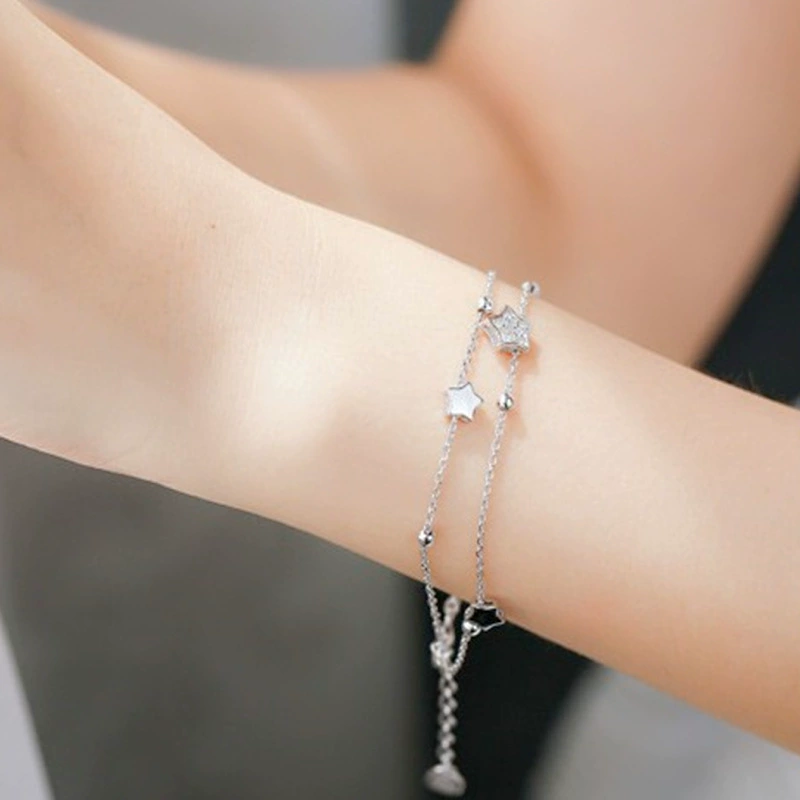 Серебряное модное браслет, корейский стиль
