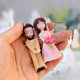 New Bride and Groom Doll Model Small Hand Cartoon Wedding Dress Couple Doll Cake Desktop Decorations