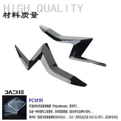 Suitable for Honda 26Ns150Xc Leg Wind Shield Knee Wind Deflector Accessories Side Decoration Ns150Xc Removable (Motorcycle front windshield) - carbon-fiber-pattern