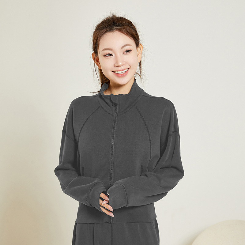 펜슬 그레이(후드가 없는 스탠드 칼라)