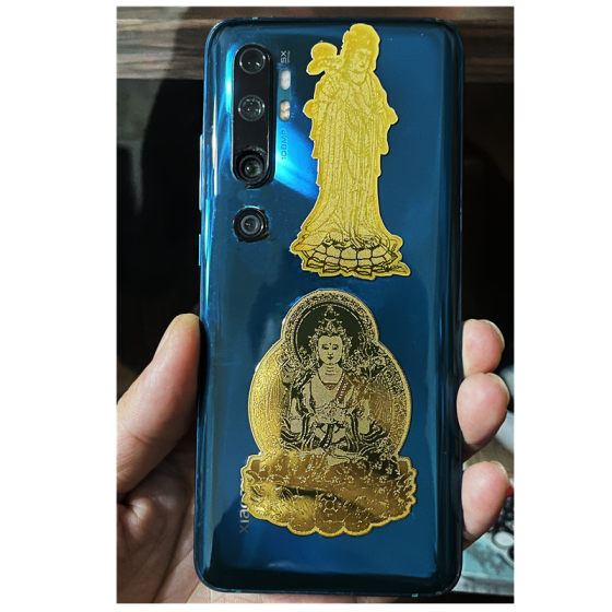 Wholesale new three-dimensional Buddhist Zodiac patron Saint Benmingfo stickers car refrigerator mobile phone metal stickers