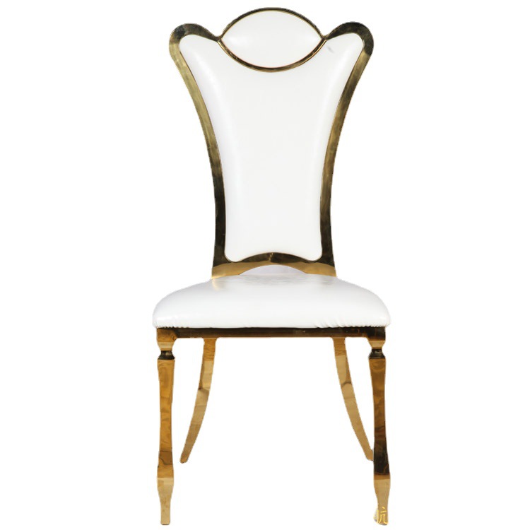 【JH-BXG6】不锈钢椅子 时尚皮艺餐椅 背花不锈钢椅 欧式餐厅椅子