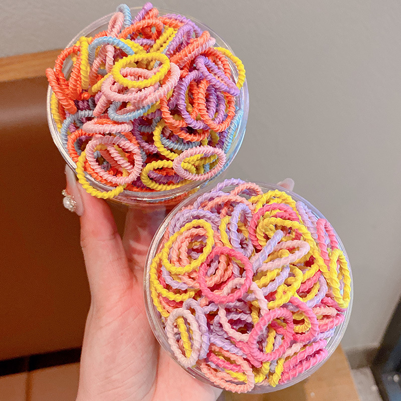 Banda de goma para niños no daña cabello de niña bebé elástico pulgar anillo para el cabello de bebé cuerda de la cabeza banda de goma adornamiento para el cabello