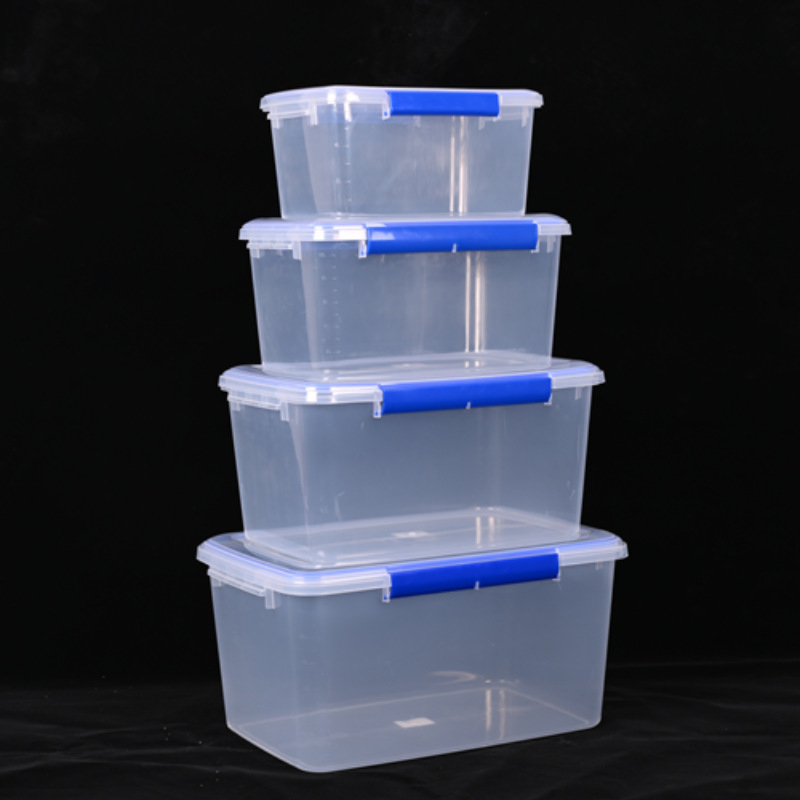 Food-Grade Storage Box, Commercial Crisper, Refrigerator-Specific Plastic Sealed Box, Kitchen Refrigerated Transparent Box with Lid