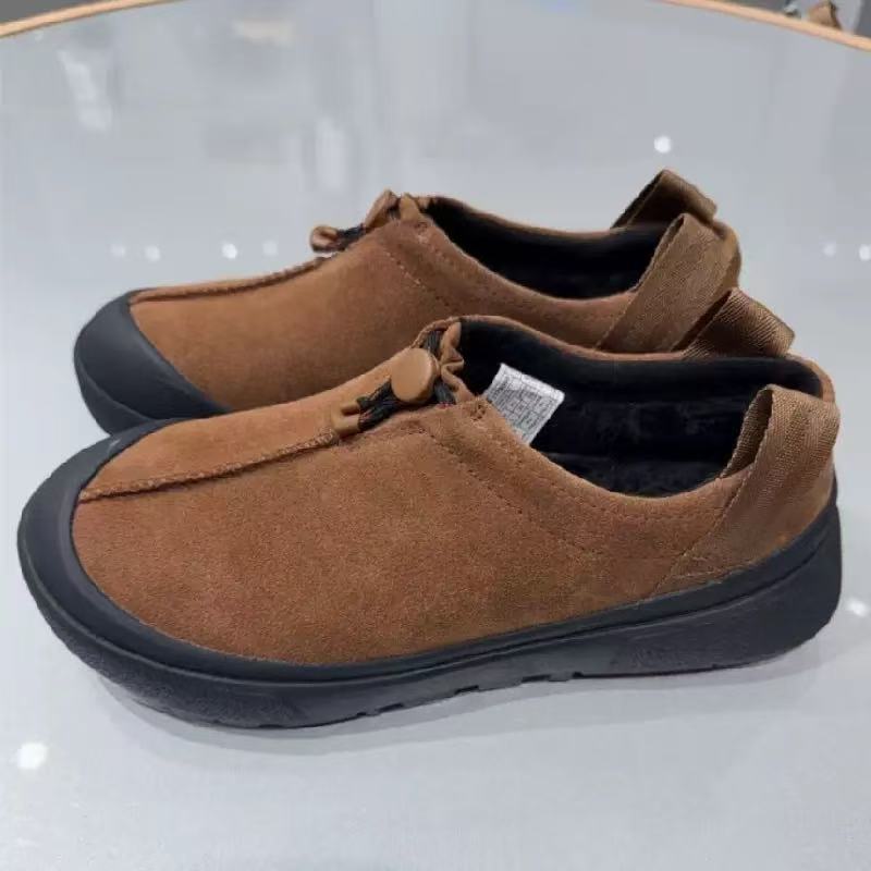 New style of one-piece leather and fur waterproof Maillard snow boots for men and women, couple style, with thick soles and a height-increasing design, Tasman brand New style of one-piece leather and fur waterproof Maillard snow boots for men and women, couple style, with thick soles and a height-increasing design, Tasman brand