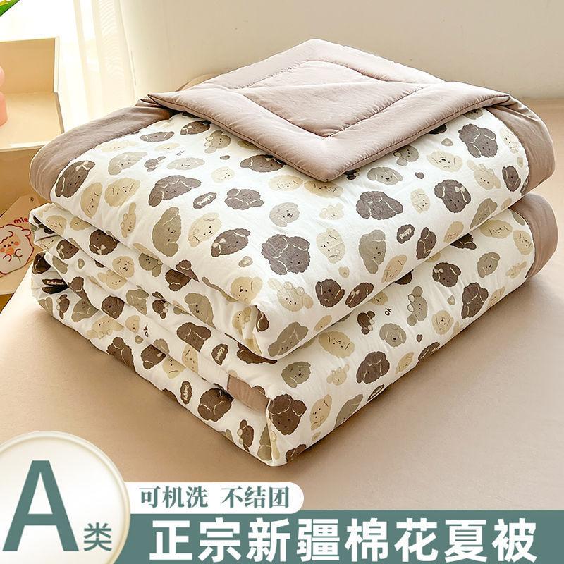 Hondou Home Textiles 新しいタイプ A 洗浄綿サマーキルト純粋な新疆綿キルトプリントサマークールキルトエアコンキルト薄いキルト|undefined