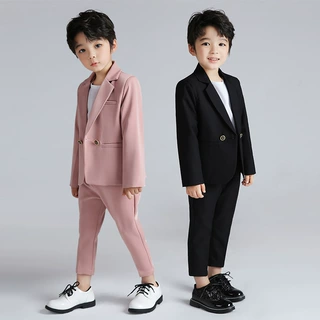 儿童西装礼服春秋款韩版痞帅花童演出服男孩舞台走秀摄影西服套装