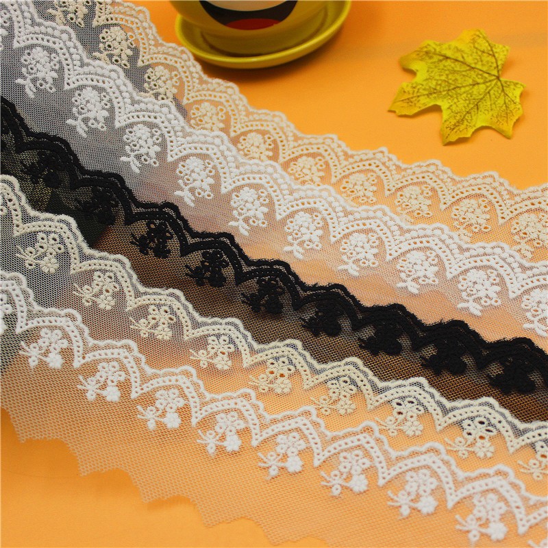 天缘花边宽4-6cm网纱麦穗花束宠物童装女装袖口衣领裙边蕾丝辅料