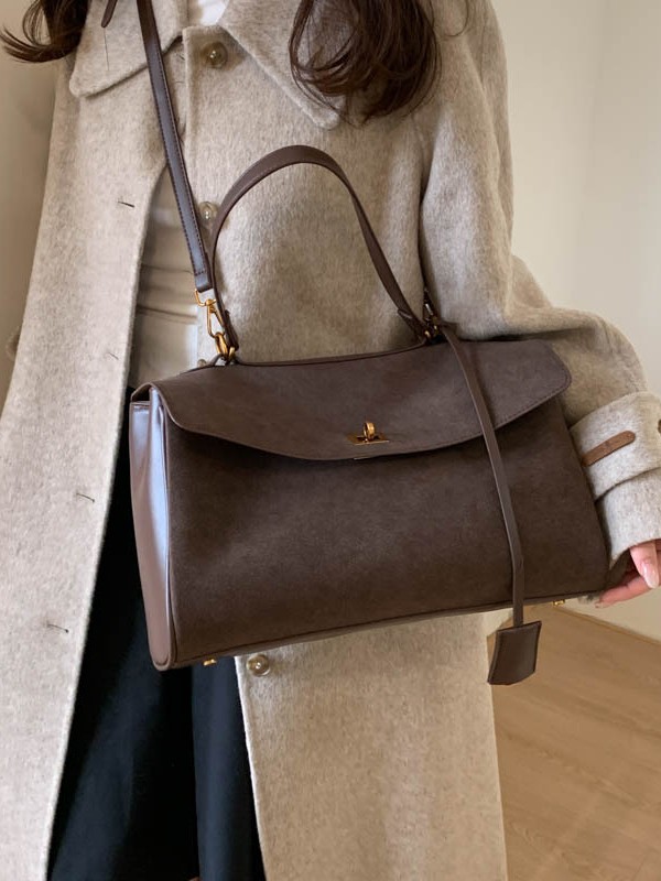 Bolso de maletín retro de gran capacidad para mujeres 2025 invierno nuevo estilo de moda mochila de piel de ciervo mochila de alta calidad para viajar