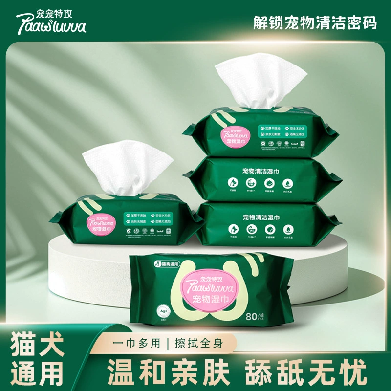 Pet Special Attack 80 салфеток для домашних животных для кошек и собак, специальные салфетки для чистки пятен от слез, дезодорирующие салфетки, не требующие мытья