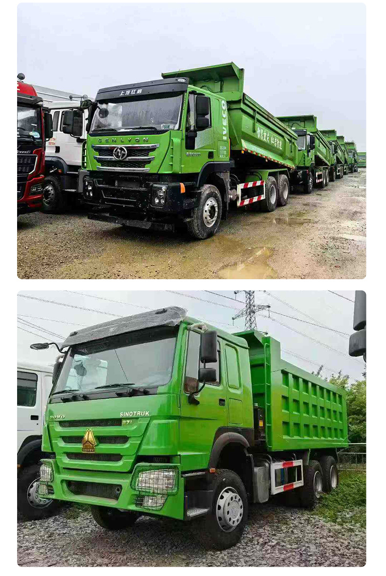 Cross-Border Supply of Refurbished Rear Eight-Wheel Dump Truck Sinotruk Shaanxi Engineering Dump Truck 6X4 Sand and Gravel Transport Truck