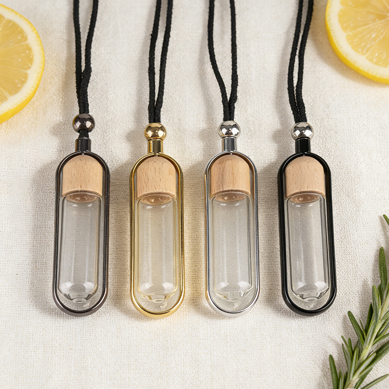 Small Round Car Perfume Bottle Pendant, Hanging Car Fragrance Essential Oil Diffuser Bottle, Car Hanging Ornament
