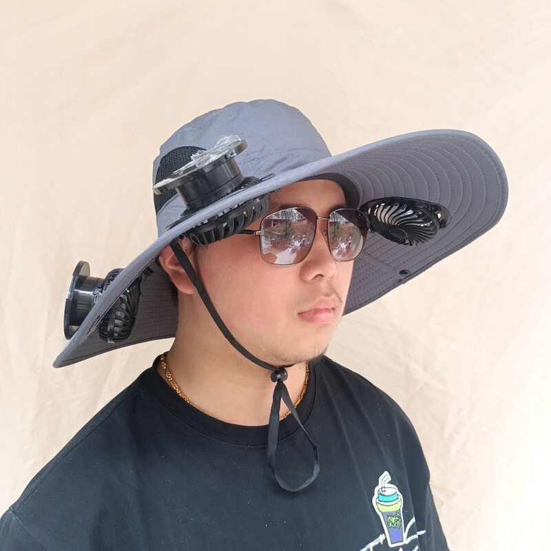 夏ソーラーファンキャップ屋外登山 + USB 充電サンシェード帽子大人の釣り帽子ファン付き日焼け止め帽子|undefined