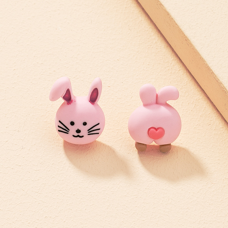 Korean Fashion Rabbit Asymmetric Earrings display picture 3