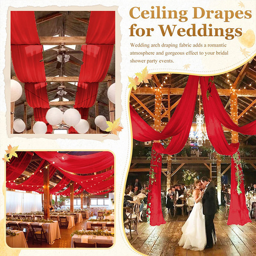 Cross-border white mesh curtain outdoor wedding party venue decoration background wedding arch wedding curtain