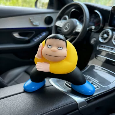 Car-Mounted Funny Fat Tiger Laser Ray Car Ornaments Trunk Car Tail Pendant Car Roof Decoration Creative Ornaments (Car ornaments) - yellow-fat-tiger