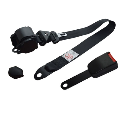 Seat Belt, Front and Rear — Car seat belt - plastic-coated-k3-retractor-15cm-base