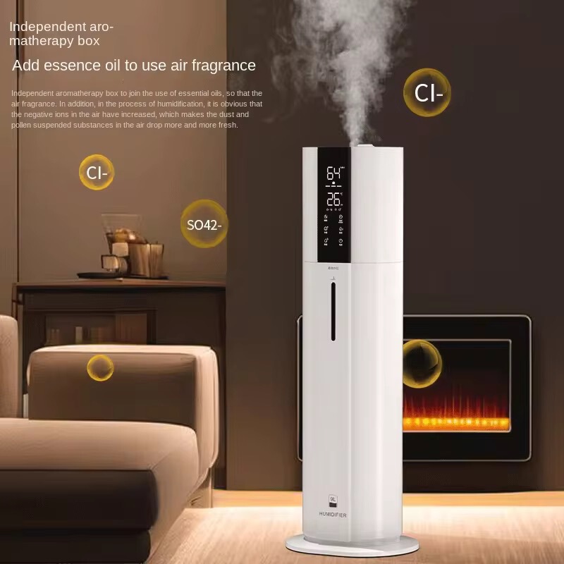 Russia's best-selling 9L smart floor-standing humidifier for home use, ultrasonic hydration, constant humidity, large spray, child lock atomizer