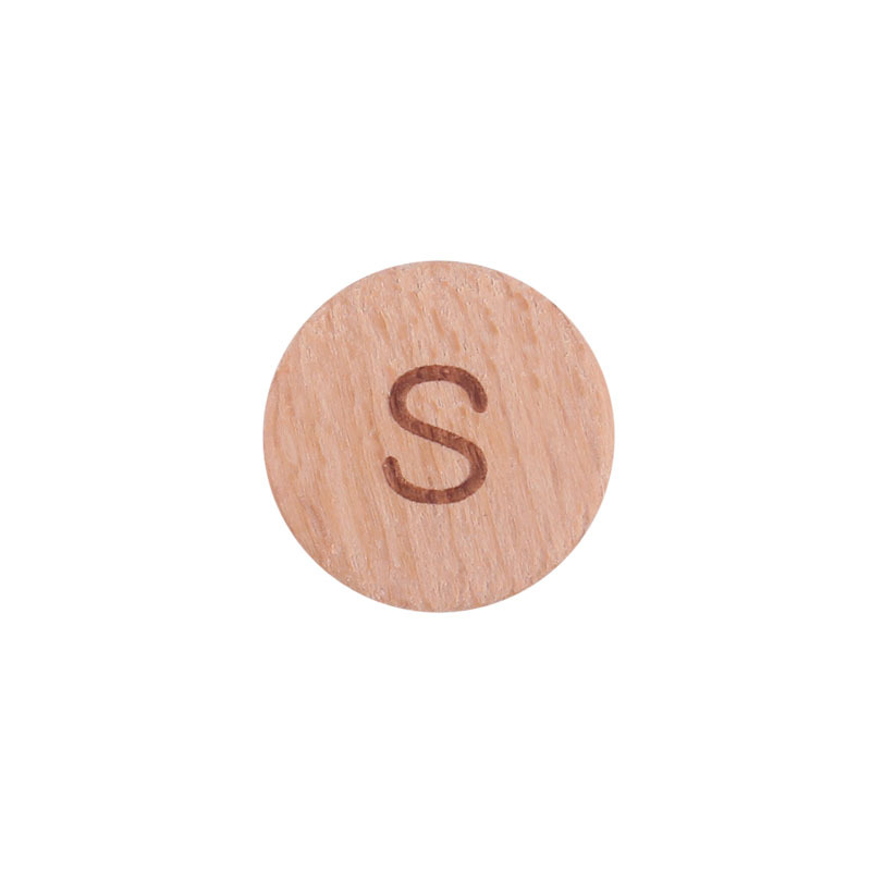 15mm redondo 26 letras inglesas haya joyería tesoro nombre palabra DIY chupete cadena mordedor pulsera DIY Accesorios