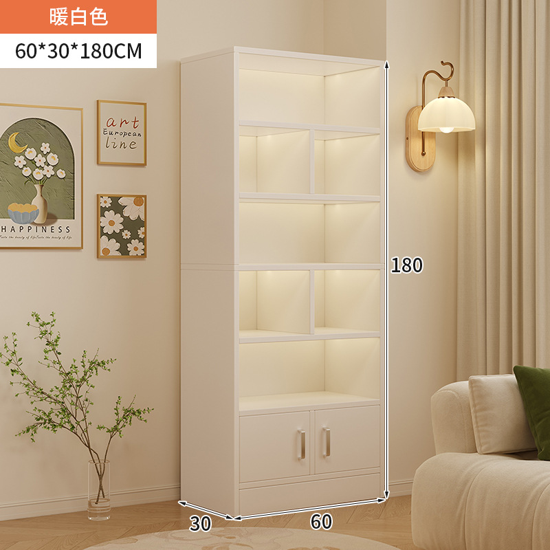 Estante de libros doméstico moderno y simple almacenamiento de suelo integrado contra la pared armario de almacenamiento sub-salón de estar mostrador de libros