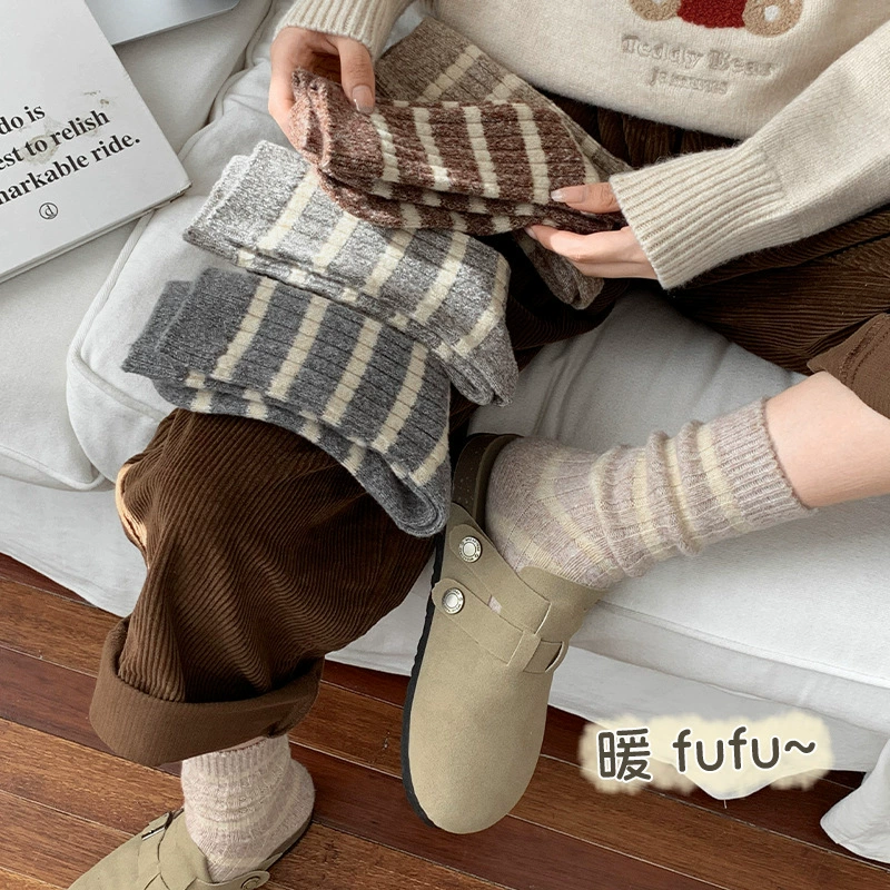 Демисезонные тёплые кашемировые шерстяные носки для коленей, (跨-border торговля)