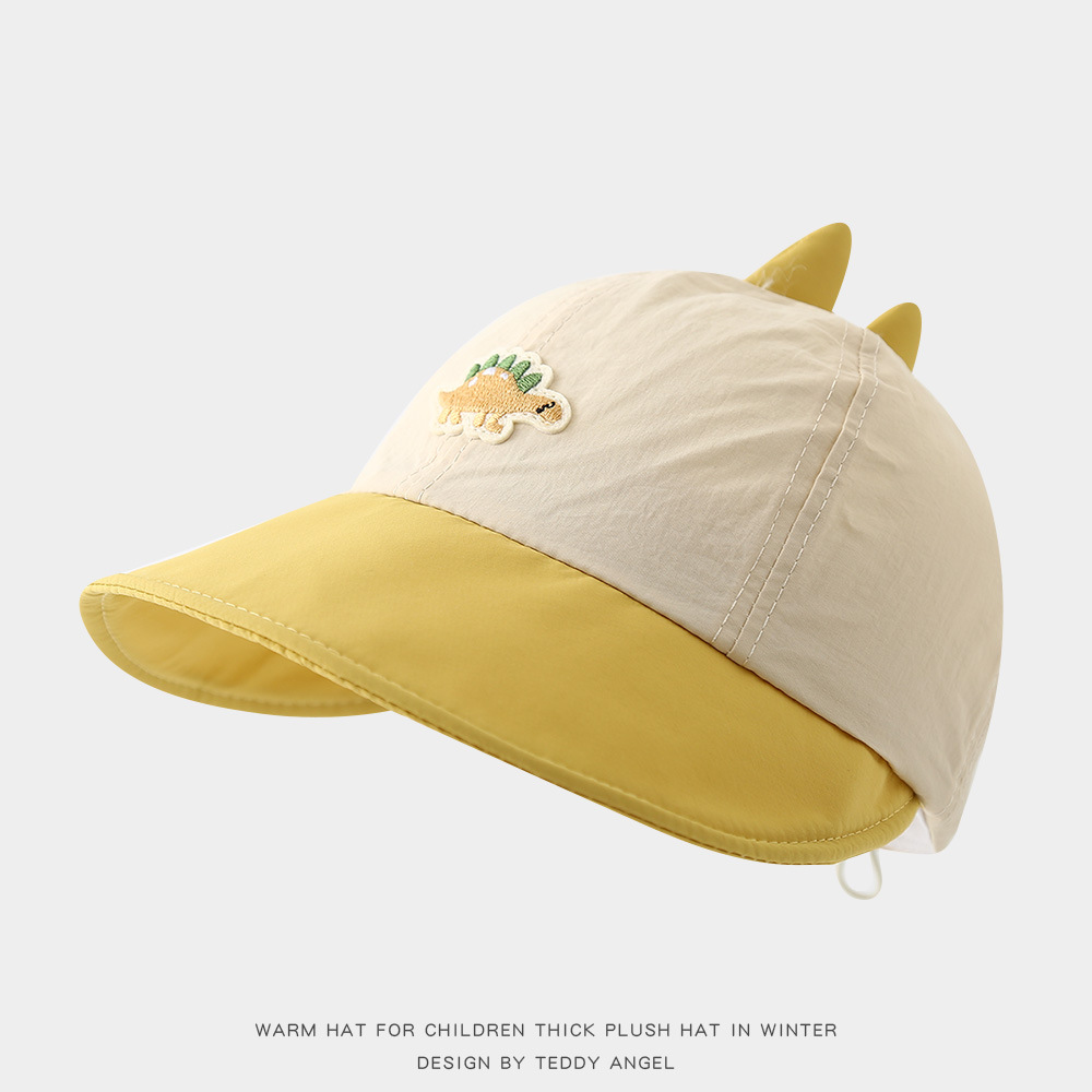 Bonitos dinosaurios para niños sombreros de sombrero para niños y niñas primavera y verano delgados super lindos sombreros de pescador de bebé de dibujos animados