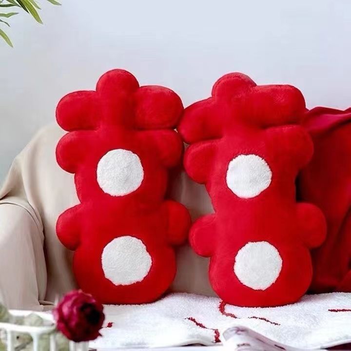 행복한 말을 적힌 베개 한 쌍☆