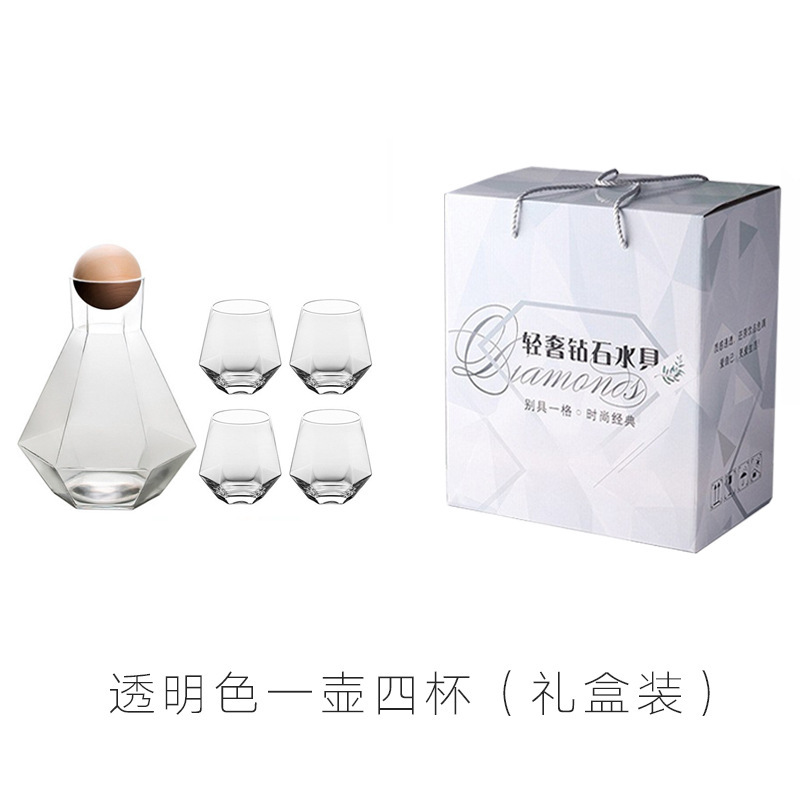 Internet celebridad vidrio enjuague bucal taza I agua hexagonal taza traje whisky copa de vino colorido taza hexagonal taza de la bebida taza