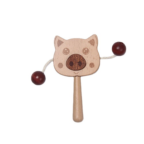 Set of Wooden Rattles and Shakers for Infants and Toddlers, Suitable for Newborn Boys and Girls, 0-6 Months Old, Birthday Gift Toys