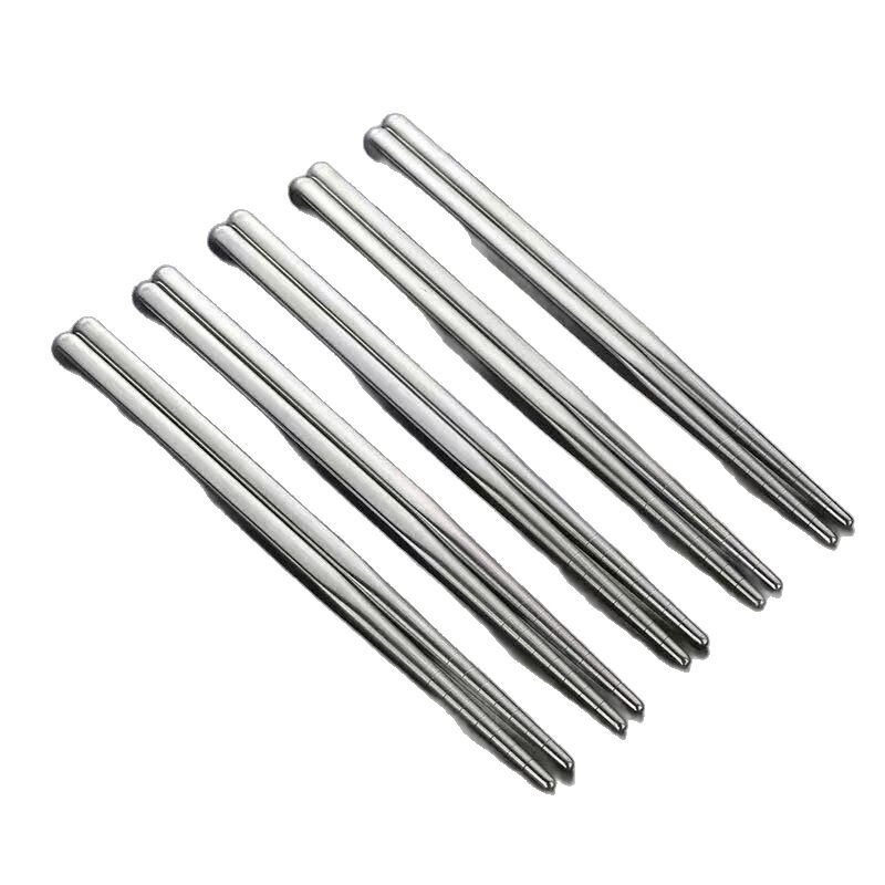 卸売 304 ステンレス鋼の箸家庭用正方形の箸レストランホテル鍋公共箸カスタマイズ可能なロゴ|undefined