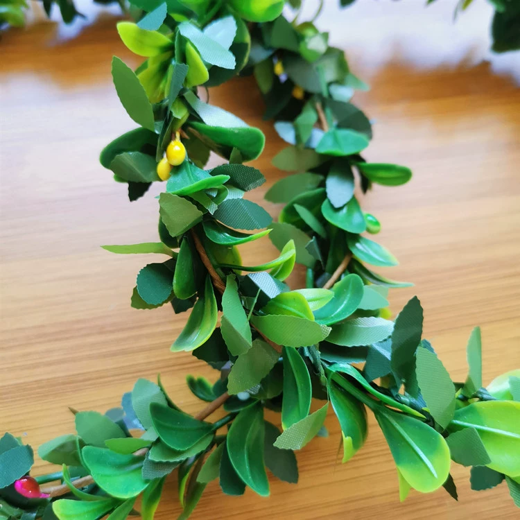 Amazon cross-border Christmas wreath green leaves holiday venue decoration prop door hanging wreath window decoration