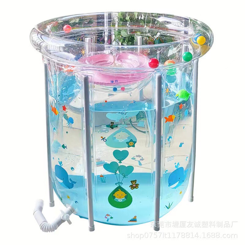 ベビープール家庭用ベビープール新生児子供子供室内透明風呂桶|undefined